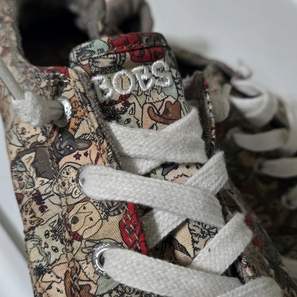 SKECHERS BOBS Beach Bingo Rovers Rally Slip On Ladies Sneakers, dog cat uni, 8 - Picture 15 of 15